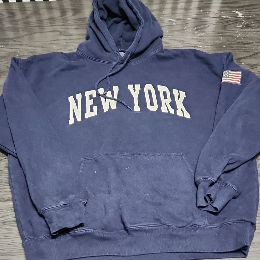 John Galt Christy Dark Blue 'New York' Hoodie